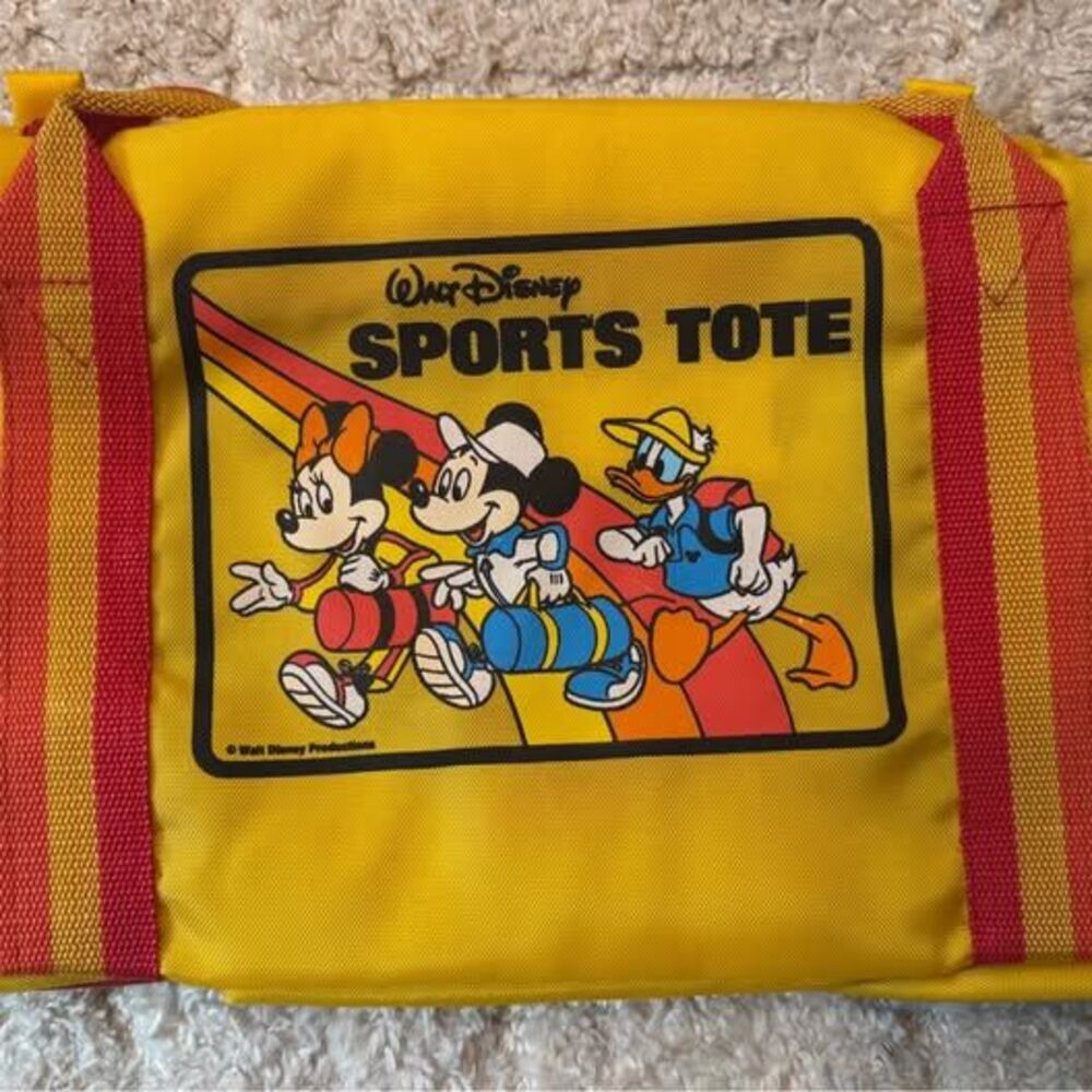 Vintage Disney Mickey Minnie Donald Sports Tote Bag
